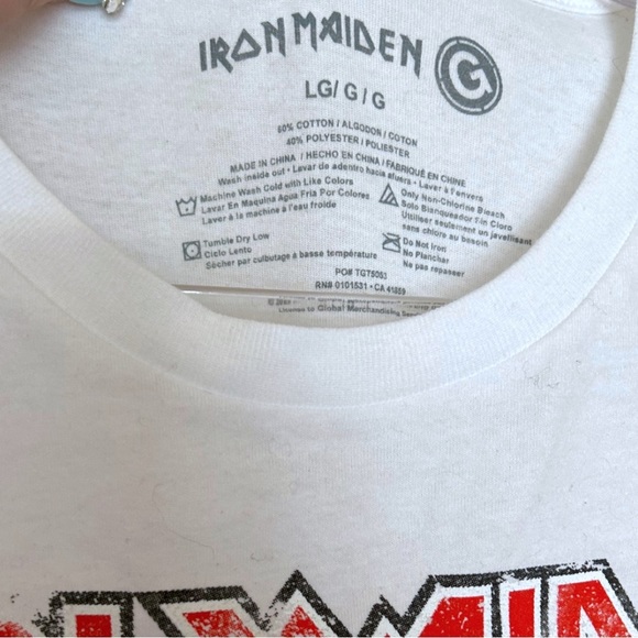 Iron Maiden World Piece 1983 Tour Licensed Tee Size Large - Picture 4 of 5